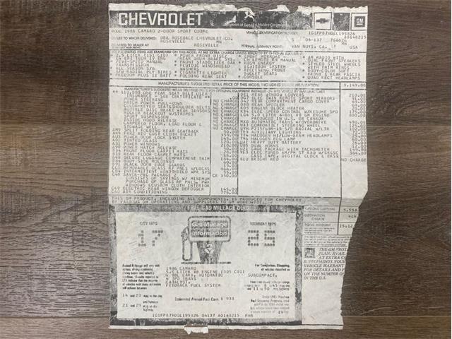 1986 Chevrolet Camaro (CC-1967760) for sale in Collierville, Tennessee