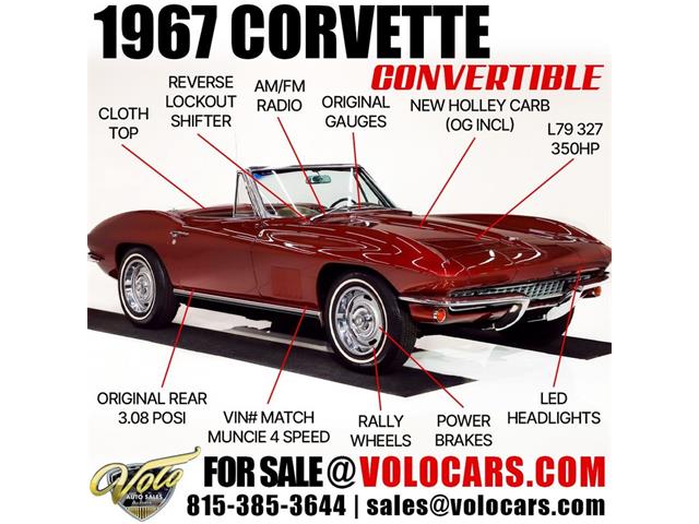 1967 Chevrolet Corvette (CC-1975772) for sale in Volo, Illinois