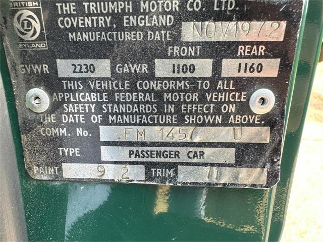 1972 Triumph Spitfire (CC-1976125) for sale in ARLINGTON, Massachusetts