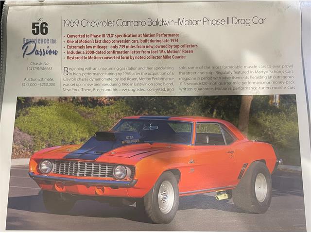 1969 Chevrolet Camaro (CC-1977180) for sale in Watford, Ontario