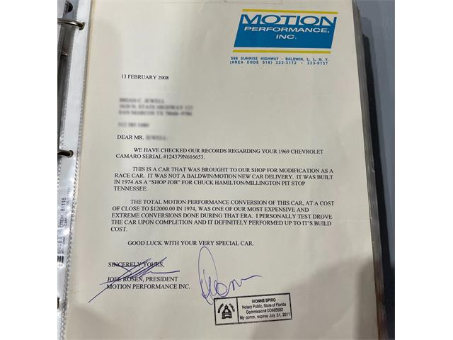 1969 Chevrolet Camaro (CC-1977180) for sale in Watford, Ontario