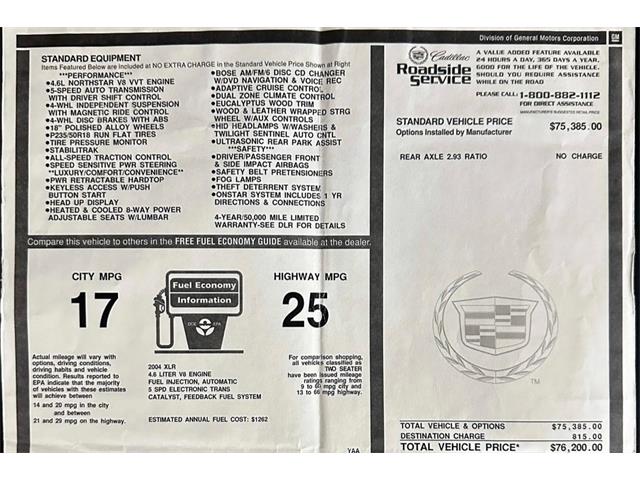 2004 Cadillac XLR (CC-1983172) for sale in Salem, Ohio