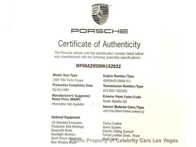 1987 Porsche 944 (CC-1997922) for sale in Las Vegas, Nevada