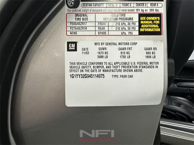 2004 Chevrolet Corvette (CC-2000302) for sale in North East, Pennsylvania