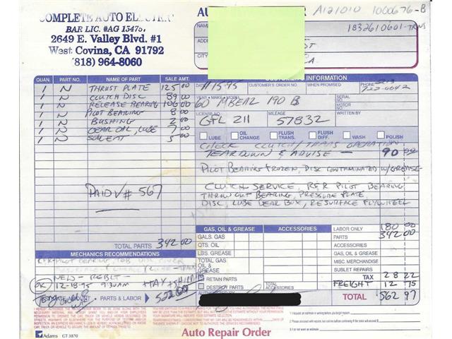 1960 Mercedes-Benz 190 (CC-2012096) for sale in Beverly Hills, California