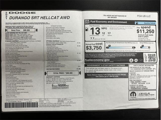 2021 Dodge Durango (CC-2025066) for sale in Columbus, Ohio