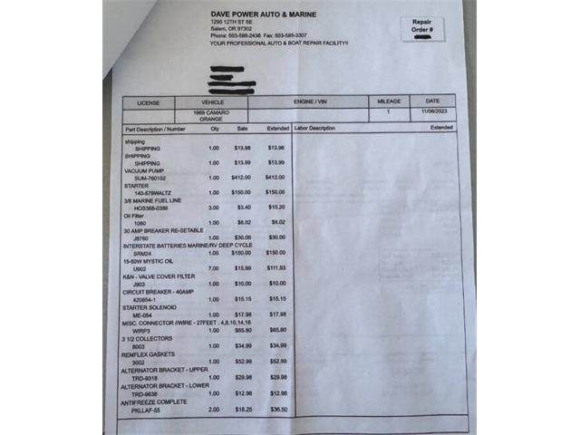 1969 Chevrolet Camaro SS (CC-2027967) for sale in Lynnwood, Washington