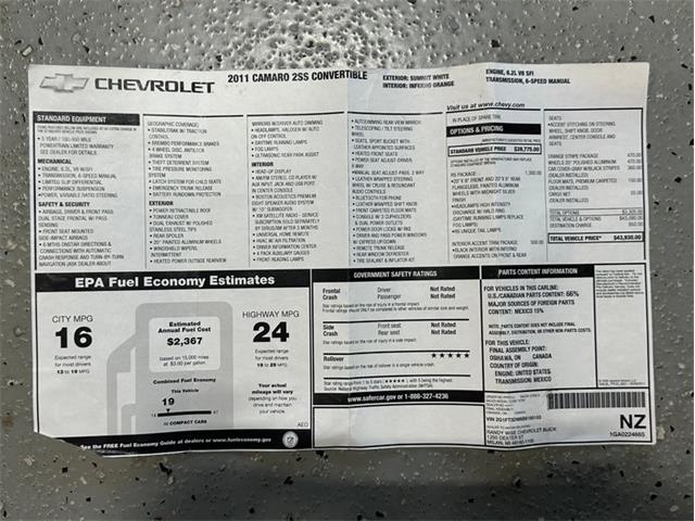 2011 Chevrolet Camaro (CC-2028183) for sale in Shelby Township, Michigan