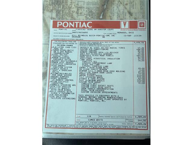 1977 Pontiac Firebird (CC-2038624) for sale in Bradenton, Florida