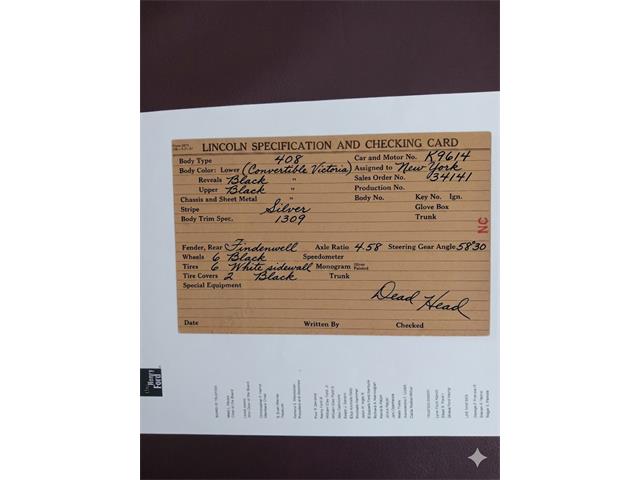 1939 Lincoln K-Series (CC-2039365) for sale in Mocksville, North Carolina