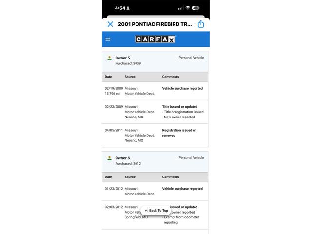 2001 Pontiac Firebird Trans Am (CC-2045305) for sale in Wilson, Oklahoma