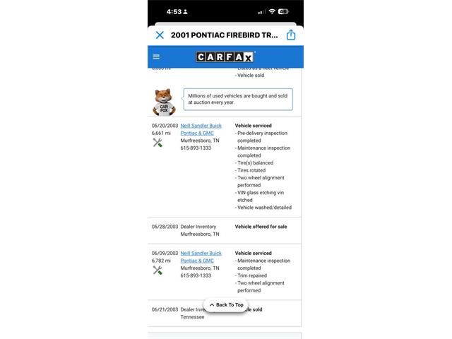 2001 Pontiac Firebird Trans Am (CC-2045305) for sale in Wilson, Oklahoma