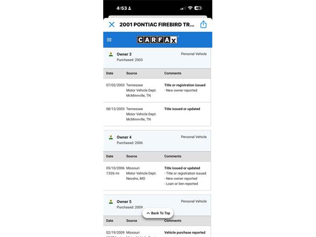 2001 Pontiac Firebird Trans Am (CC-2045305) for sale in Wilson, Oklahoma