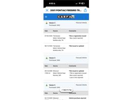 2001 Pontiac Firebird Trans Am (CC-2045305) for sale in Wilson, Oklahoma