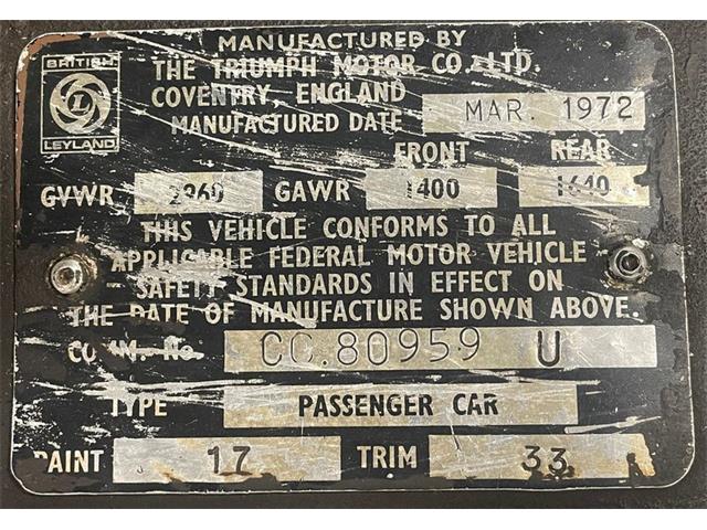 1972 Triumph TR6 (CC-2048614) for sale in West Chester, Pennsylvania