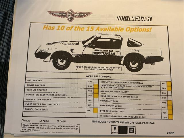 1980 Pontiac Firebird Trans Am Pace Car (CC-2052664) for sale in McLean , Virginia