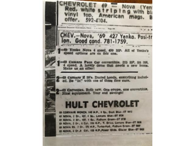 1969 Chevrolet Camaro (CC-2055820) for sale in Mundelein, Illinois