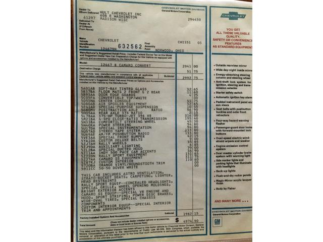 1969 Chevrolet Camaro (CC-2055820) for sale in Mundelein, Illinois