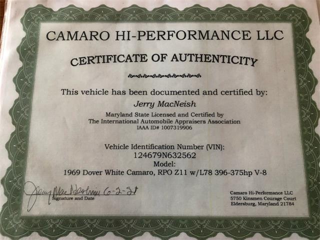 1969 Chevrolet Camaro (CC-2055820) for sale in Mundelein, Illinois