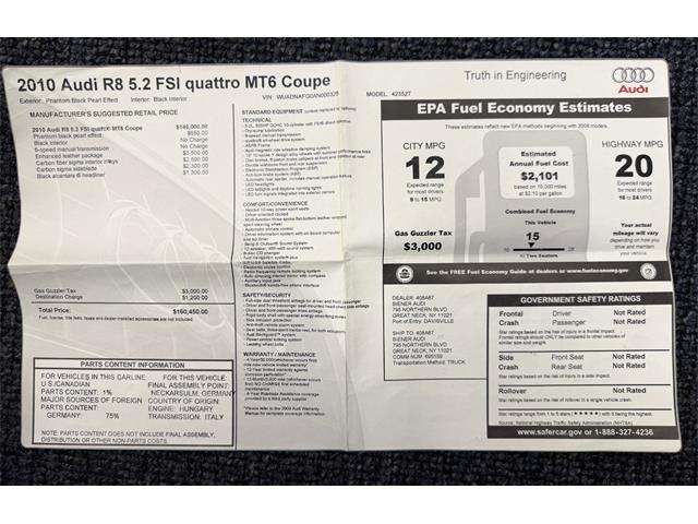 2010 Audi R8 (CC-2059360) for sale in Farmingdale, New York