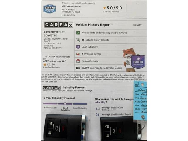 2009 Chevrolet Corvette (CC-2060105) for sale in Woodbury, New Jersey