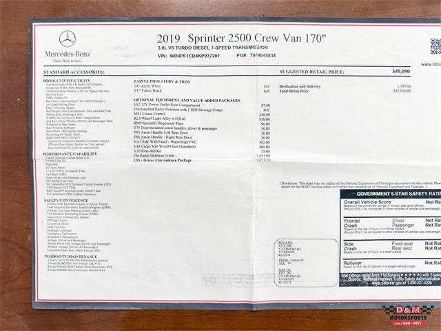 2019 Mercedes-Benz Sprinter (CC-2062200) for sale in Glen Ellyn, Illinois