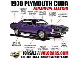 1970 Plymouth Cuda (CC-2062756) for sale in Volo, Illinois