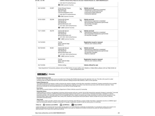 2021 Nissan Rogue (CC-2062916) for sale in Ramsey, Minnesota