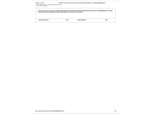 2021 Nissan Rogue (CC-2062916) for sale in Ramsey, Minnesota