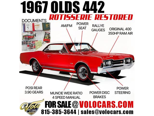 1967 Oldsmobile 442 (CC-2063138) for sale in Volo, Illinois