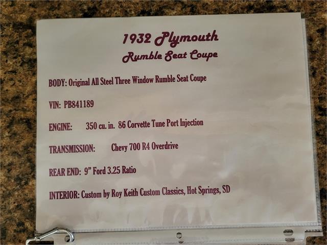 1932 Plymouth Coupe (CC-2063285) for sale in Dillon, Montana