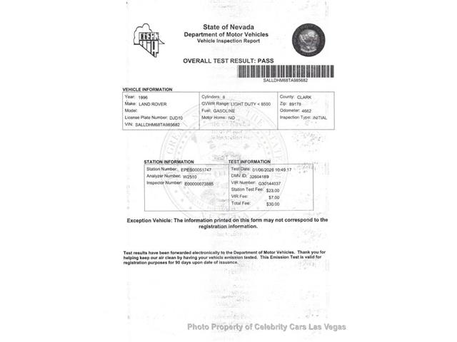 1996 Land Rover Defender 110 (CC-2063313) for sale in Las Vegas, Nevada