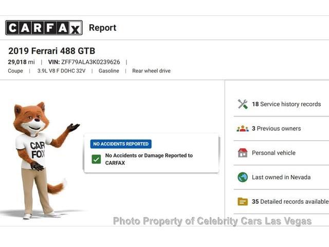 2019 Ferrari 488 GTB (CC-2063316) for sale in Las Vegas, Nevada