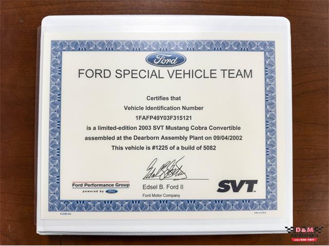2003 Ford Mustang SVT Cobra (CC-2063713) for sale in Glen Ellyn, Illinois