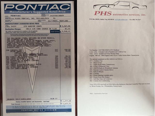 1970 Pontiac GTO (CC-2063732) for sale in Sun Valley, California