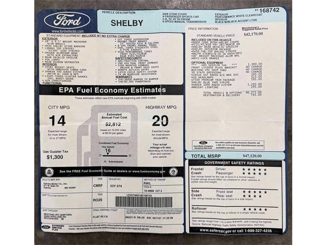 2008 Ford Mustang Shelby GT500 (CC-2063751) for sale in Bettendorf, Iowa