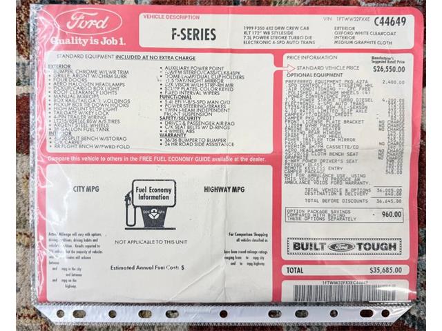 1999 Ford F350 (CC-2064416) for sale in Carlisle, Pennsylvania