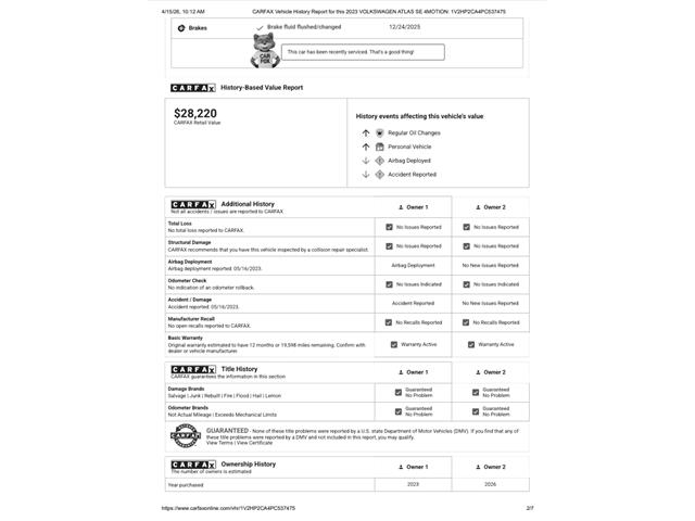 2023 Volkswagen Atlas (CC-2065189) for sale in Ramsey, Minnesota