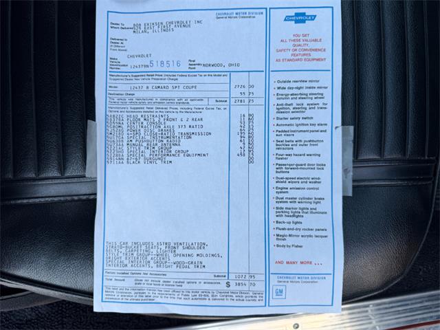 1969 Chevrolet Camaro Z28 (CC-2065200) for sale in Paducah, Kentucky