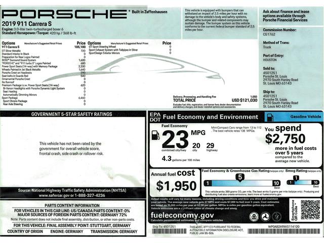 2019 Porsche 911 Carrera S (CC-2065337) for sale in St. Louis, Missouri