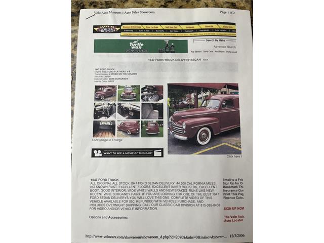 1947 Ford Sedan Delivery (CC-2065600) for sale in Loomis, California