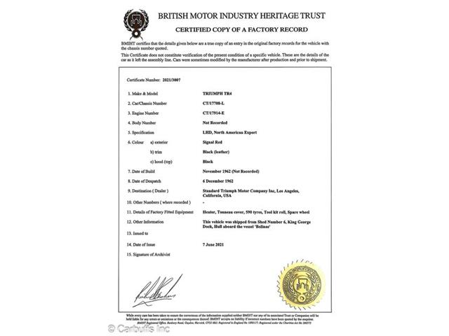 1963 Triumph TR4 (CC-2065633) for sale in Concord, California