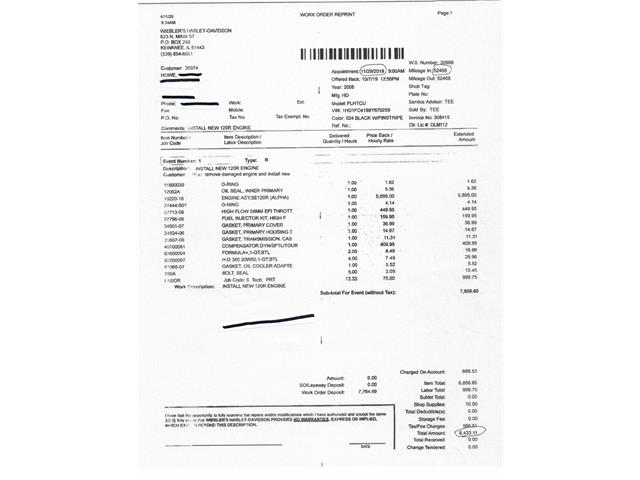 2008 Harley-Davidson Electra Glide Ultra Classic 103 (CC-2065679) for sale in Sterling, Illinois