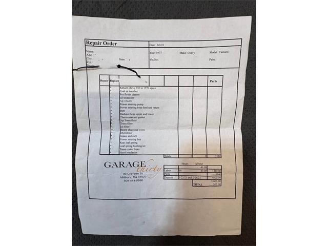 1977 Chevrolet Camaro (CC-2065828) for sale in Malone, New York