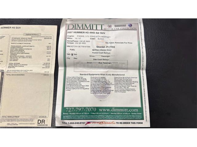 2007 Hummer H3 (CC-2066076) for sale in Clearwater, Florida