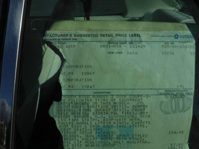 1975 Plymouth Road Runner (CC-2066116) for sale in Cadillac, Michigan