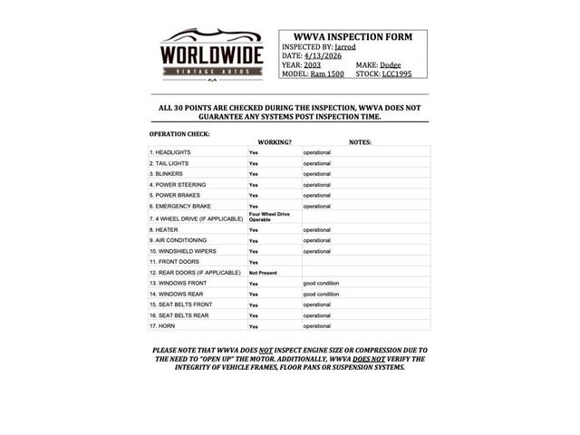 2003 Dodge Ram 1500 (CC-2066289) for sale in Denver , Colorado