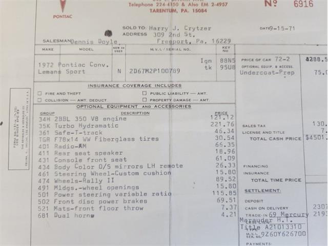 1972 Pontiac LeMans (CC-2066329) for sale in Carlisle, Pennsylvania