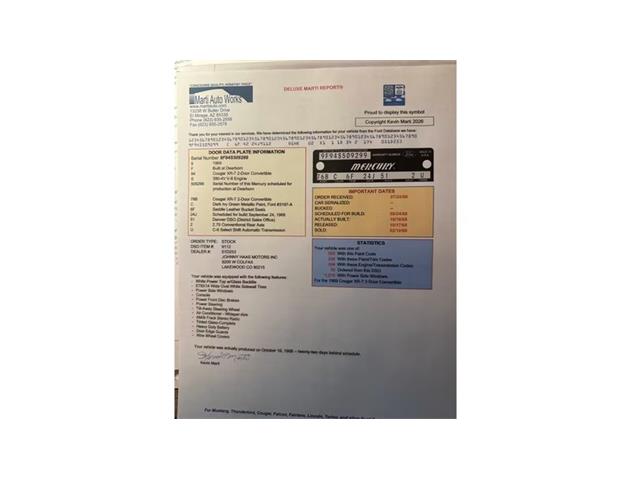 1969 Mercury Cougar (CC-2066393) for sale in Greene, Iowa