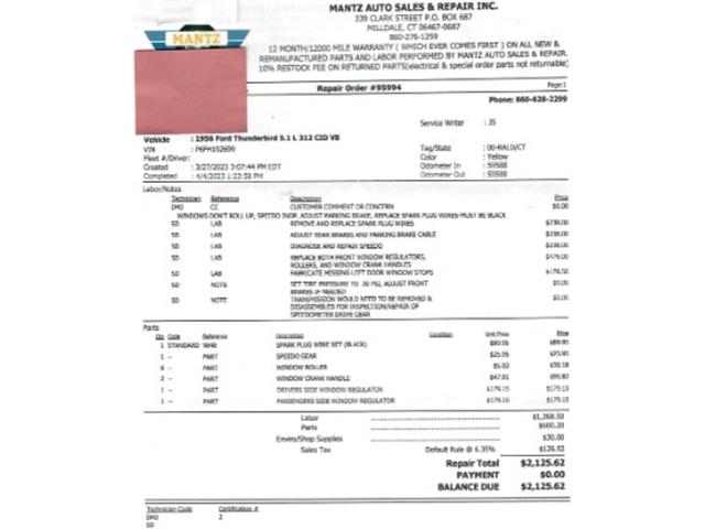 1956 Ford Thunderbird (CC-2066528) for sale in Beverly Hills, California